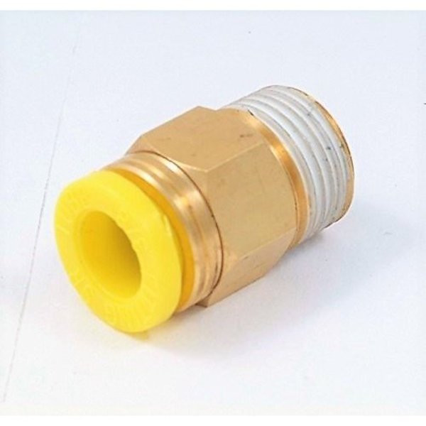 Push To Connect Male Pneumatic Tube Fitting 1/8 X NPT 3/8