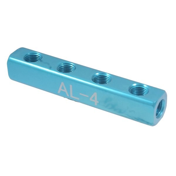 4-Port Straight Connection Manifold - 1/4 Inlets And Outlets