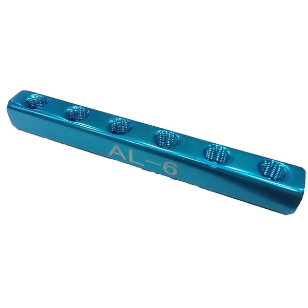 6-Port Straight Manifold Only 1/4 Inlets And Outlets