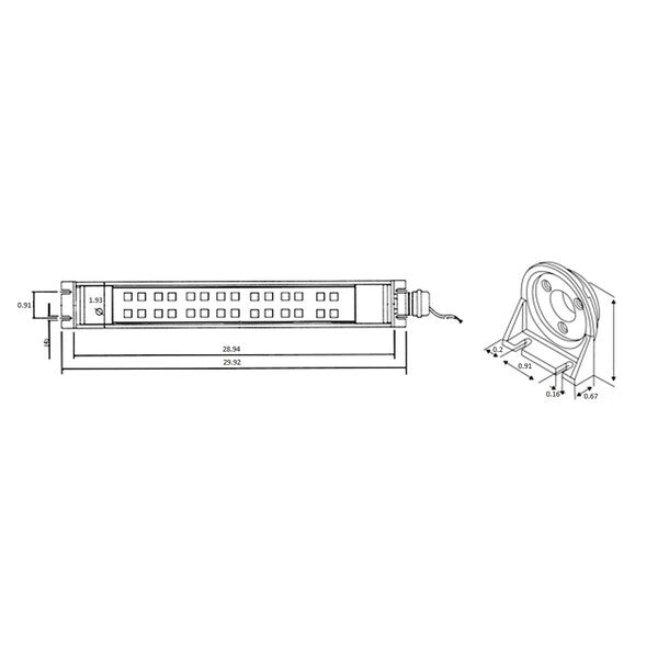 16.8 Watt LED IP65 Waterproof Machine Work Light