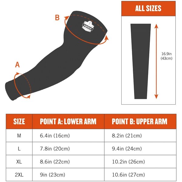 Protective Sleeve, Black, Size 2X, PR