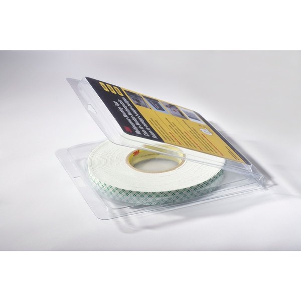 Double Coated Tape, Foam, Off White, PK9