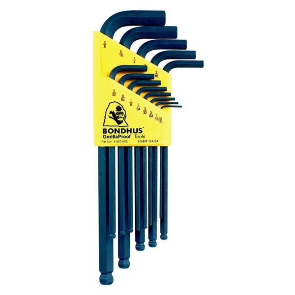 13 Piece SAE L-Shape Hex Key Set, 10937