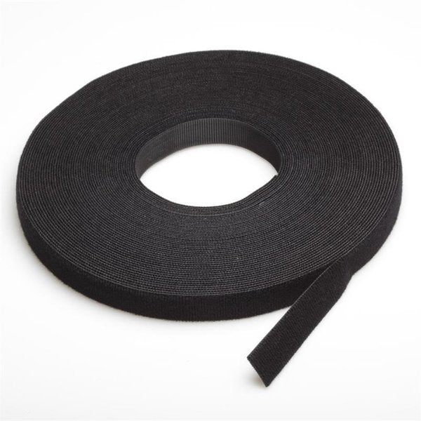 Reclosable Fastener, Acrylic Adhesive, 75 ft, 2 in Wd, Black