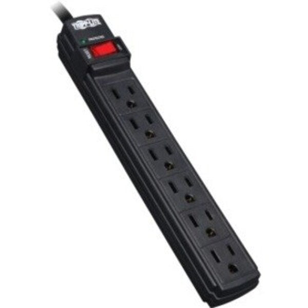 Surge, 6 Outlet, 6ft cord, 360J, Black, LED