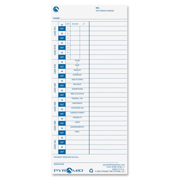 Time Card, PK100