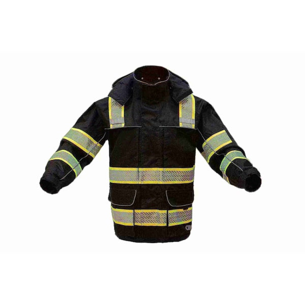 Class 3 Two Tone Quilted Jacket, Blk, 3XL