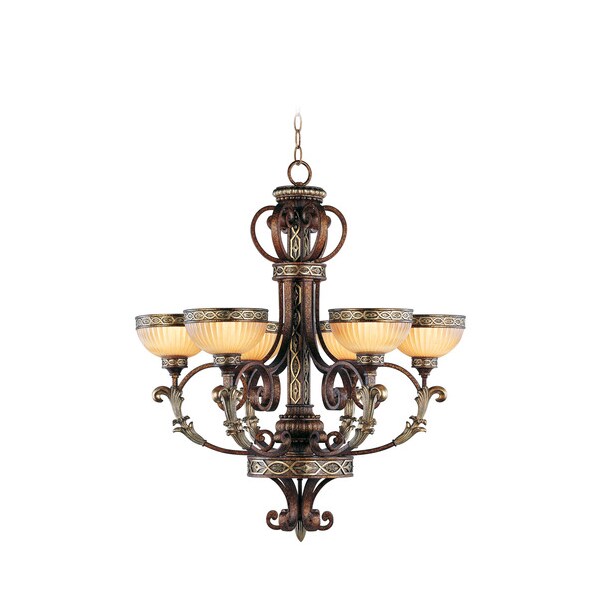 Seville 6 Light Palacial Bronze with Gil