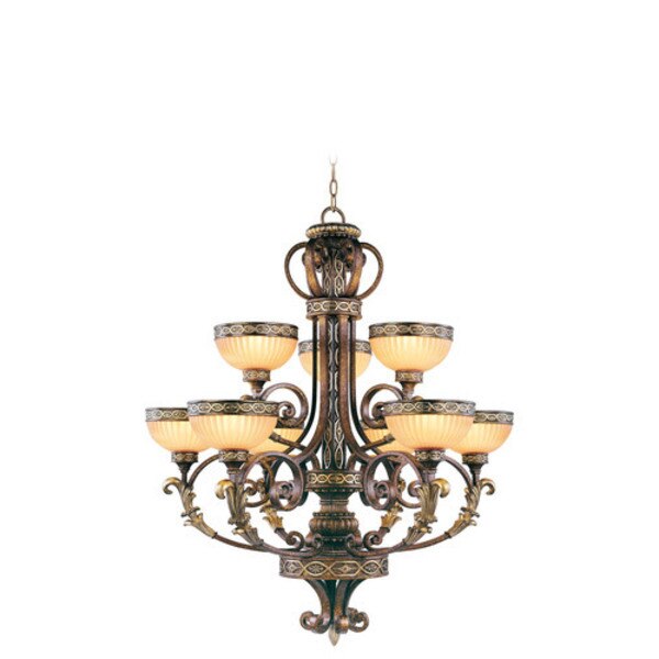 Seville 9 Light Palacial Bronze with Gil