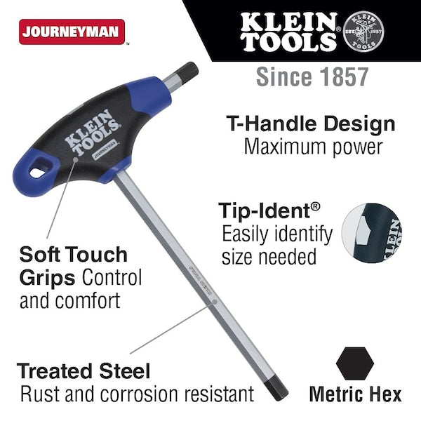 Metric T-Handle Hex Key, 2.5 mm Tip Size