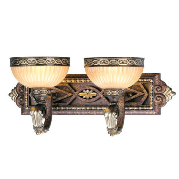 Seville 2 Light Palacial Bronze with Gilded Accents Bath Vanity