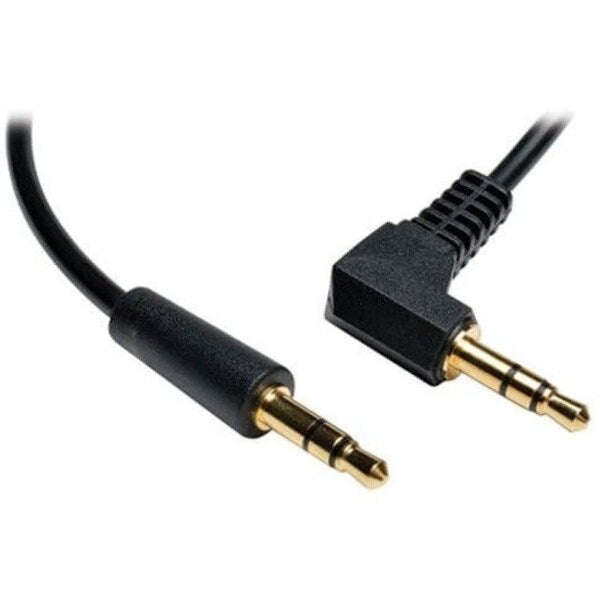 Audio Cable, Mini Stereo, 3.5mm, RA, M/M, 1ft