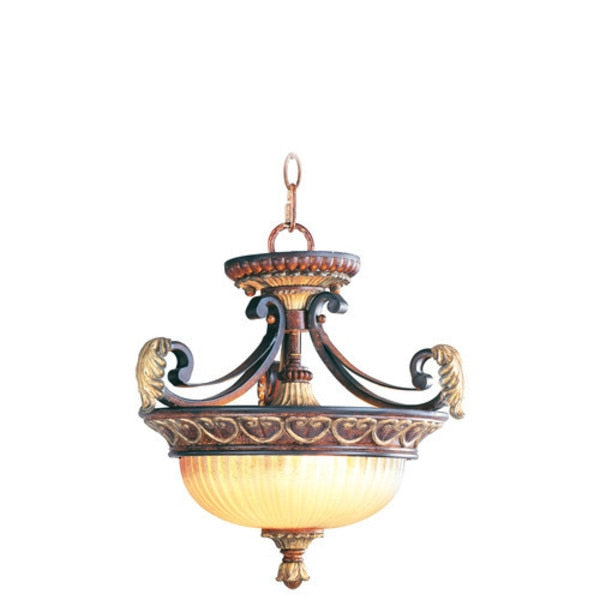 Villa Verona 2 Light Verona Bronze with Aged Gold Leaf Convertible