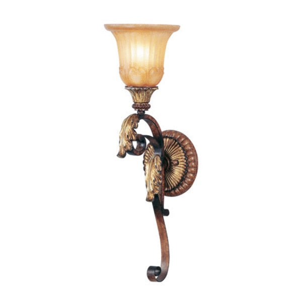 Villa Verona 1 Light Verona Bronze with Aged Gold Leaf Accents Sconce