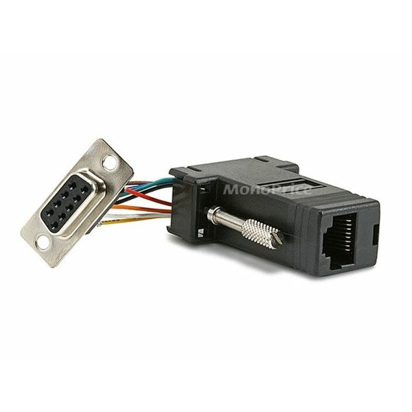 Db9F/Rj, 45, Modular Adaptor, Black