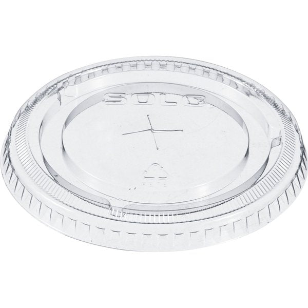 Lid for 9 to 20 oz. Cold Cup, Flat, Straw Slot, Clear, Pk1000