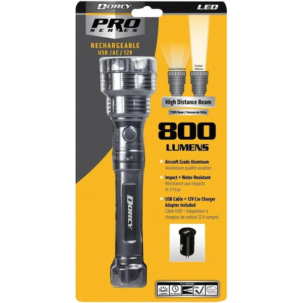 Black Rechargeable Led 800 lm