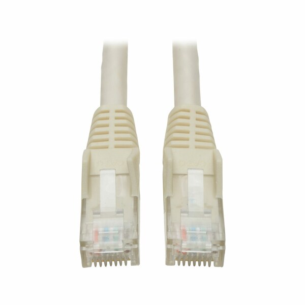 Cat6 Cable, Snagless, Molded, White, 20ft