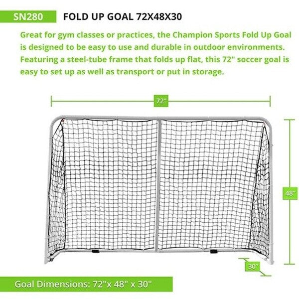 Durable Fold Up Goal, Powder Coated Steel