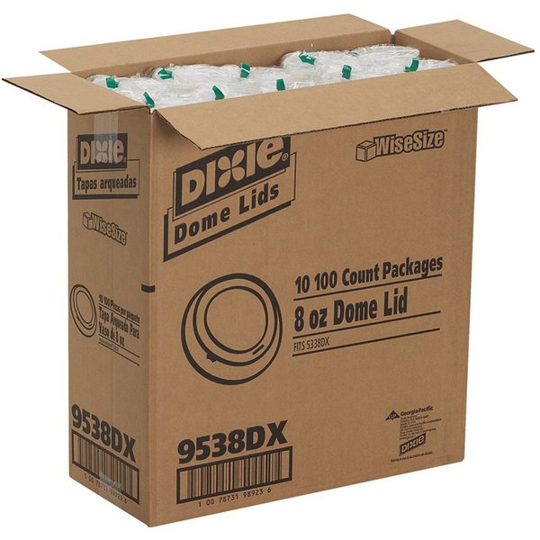 Lid for 8 oz. Hot Cup, Dome, Sip Through, White, Pk1000