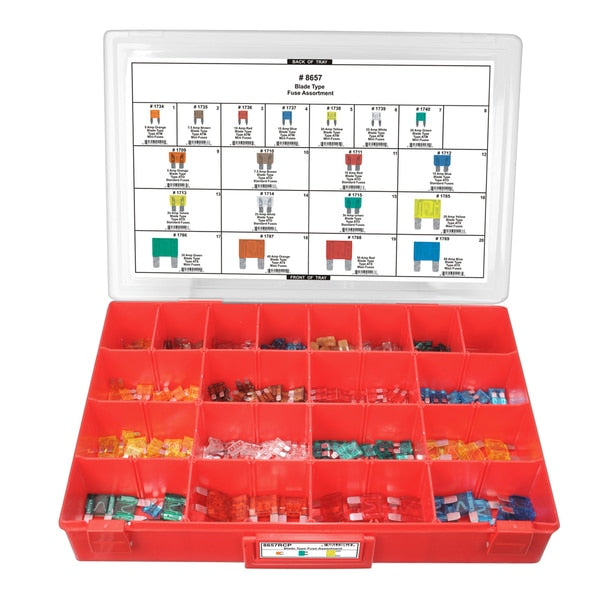 Blade Type Fuse Assrtmnt Adj Red Tray,