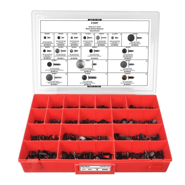 Blk Nyln Ret Assrtmnt Adj Red Tray W/Clr Lid