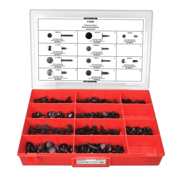 Blk Nyln Ret Assrtmnt Adj Red Tray W/Clr Lid