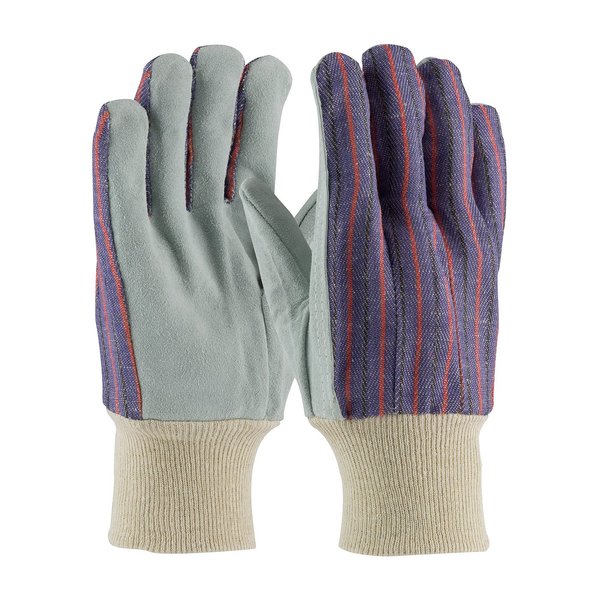 Leather Palm With Knitwrist, Blue, PK12