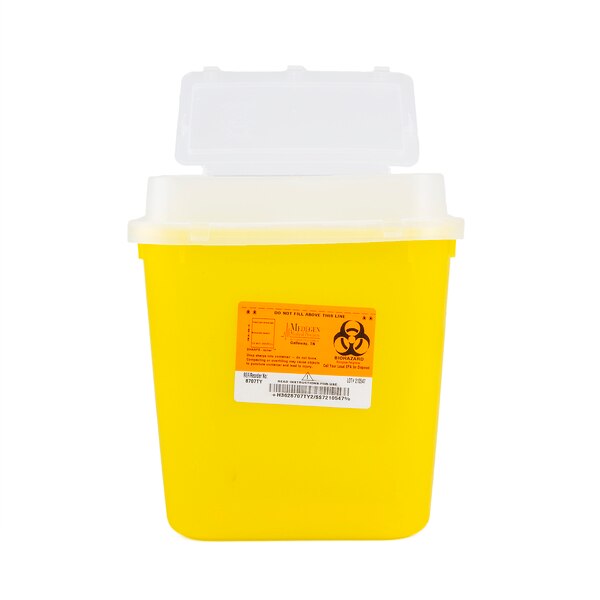 Sharps Container, 2 gal., Yellow, PK10