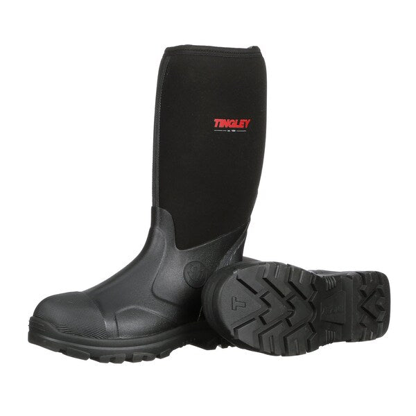 Rubber Boot, Men's, 4, Knee, Black, PR