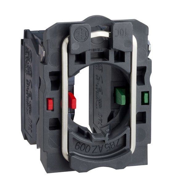 Single contact block with body/fixing co