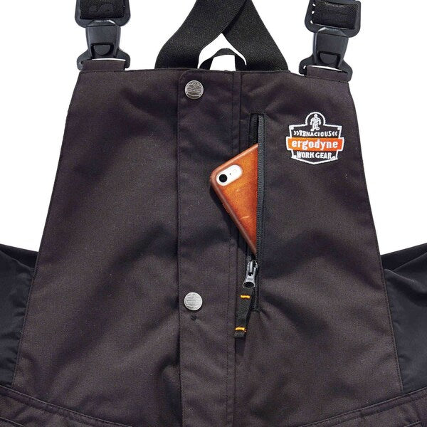 Thermal Bib Overalls, Black, 2XL
