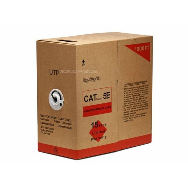 Data Cable, 1000 ft. L, Black Jacket