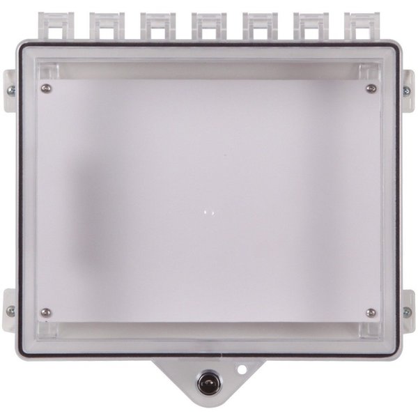 Surface Mount Clear Poly Enclosure w/Lock, 10-7/8