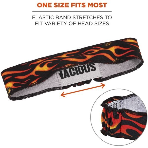 Headband, Flames, One Size, Terrycloth