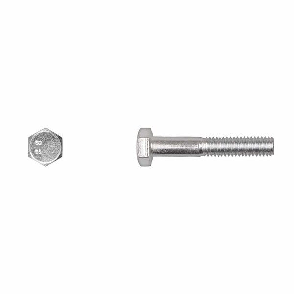 Class 8.8, M6-1.00 Hex Head Cap Screw, Zinc Plated Steel, 35 mm L