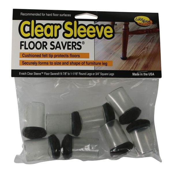 Flexible Clear Chair Leg Floor Pro, PK48