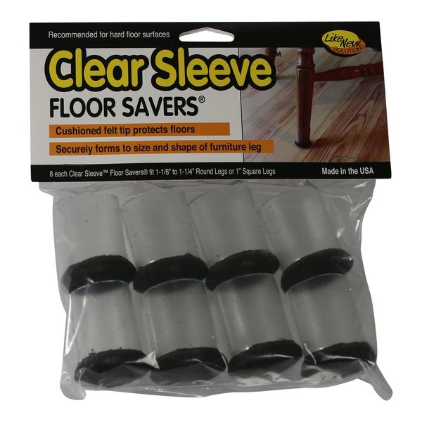 Flexible Clear Chair Leg Floor Pro, PK48