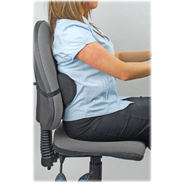 Lumbar Back Support, Fabric/Foam/Nylon Black