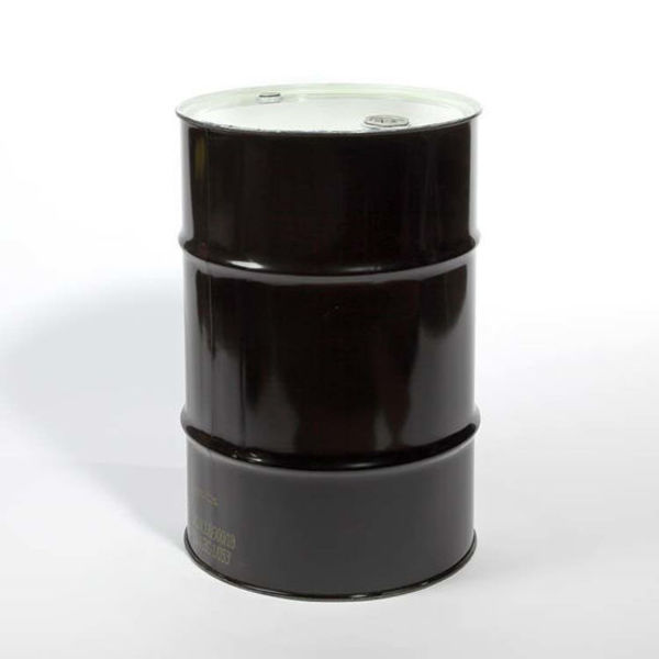 Steel Drum w/Gasket Fittings, 30 gal., Blk