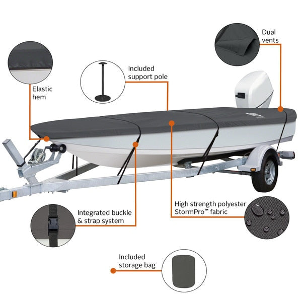 Boat Cover, Model A, Charcoal StormPro