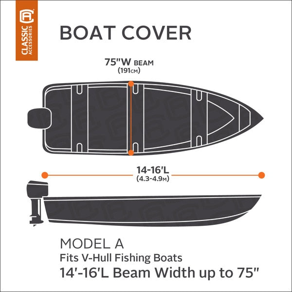 Boat Cover, Model AA, Charcoal StormPro