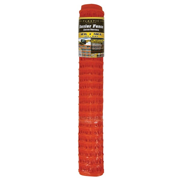Barrier Fence, Orange, 4 ft.X100 ft.