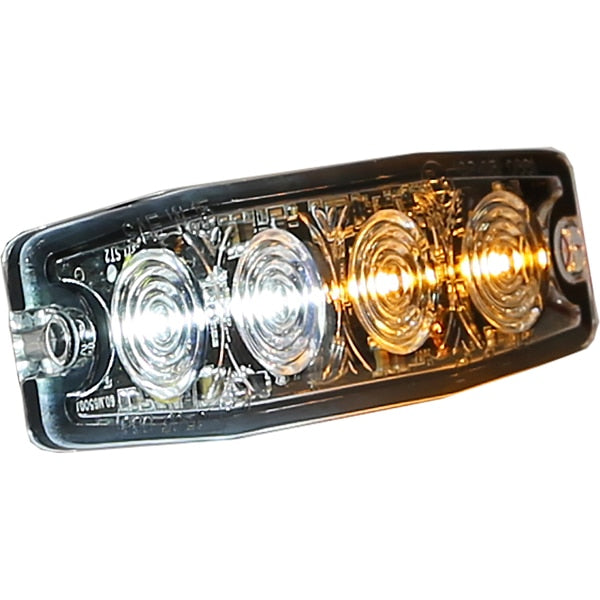 Strobe Light, Ultra-Thin, Amber/Clear, 4.4