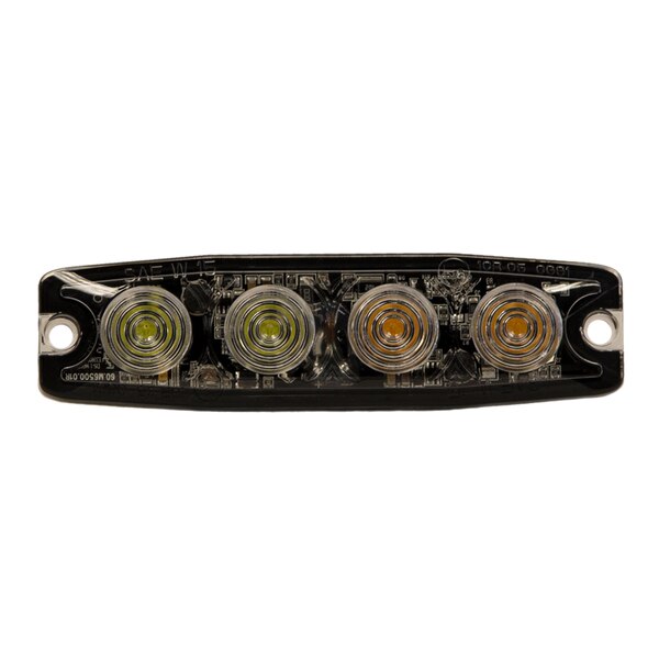 Strobe Light, Ultra-Thin, Amber/Clear, 4.4