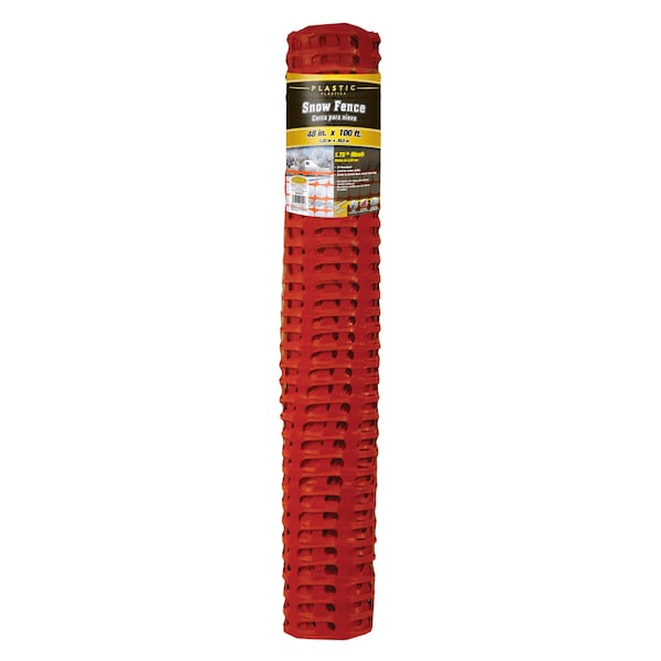 HDPE Snow Fence, Orange, 48
