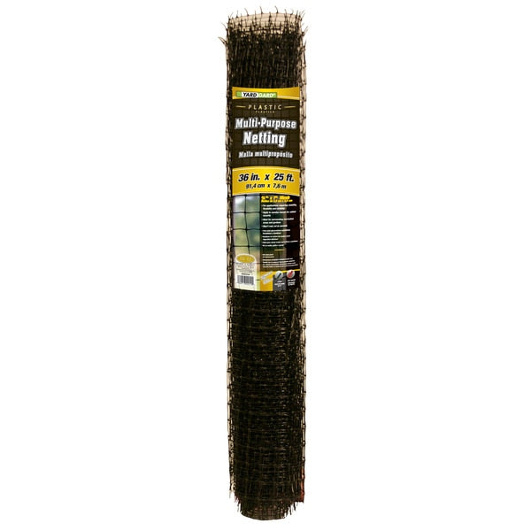 Multi-Purpose Netting, 3 ft.X25 ft., Blk