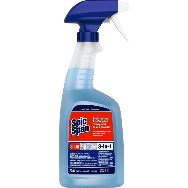 Cleaner and Disinfectant, 32 oz. Trigger Spray Bottle, Unscented, 8 PK