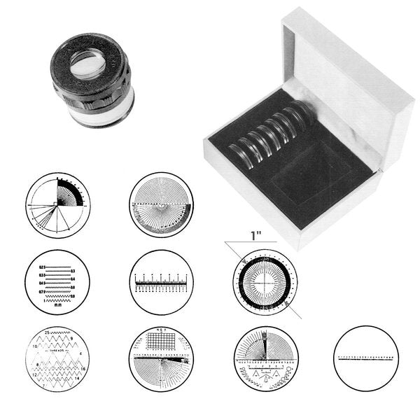 10X Pocket Optical Comparator With 8 Reticles