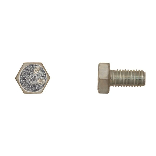 Class 8.8, M10-1.50 Hex Head Cap Screw, Bright Zinc Plated Steel, 20 mm L